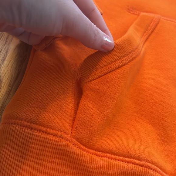 Carhartt Hooded Sweatshirt Orange Work Construction Kids 6 Outdoor Hazard - Picture 5 of 8